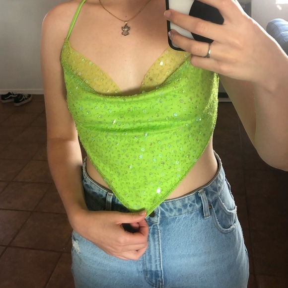 DYSPNEA Paris Circa 2004 Top in LUSCIOUS LIME - Picture 1 of 3